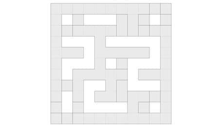 Plattegrondtekening van het kubuslabyrint