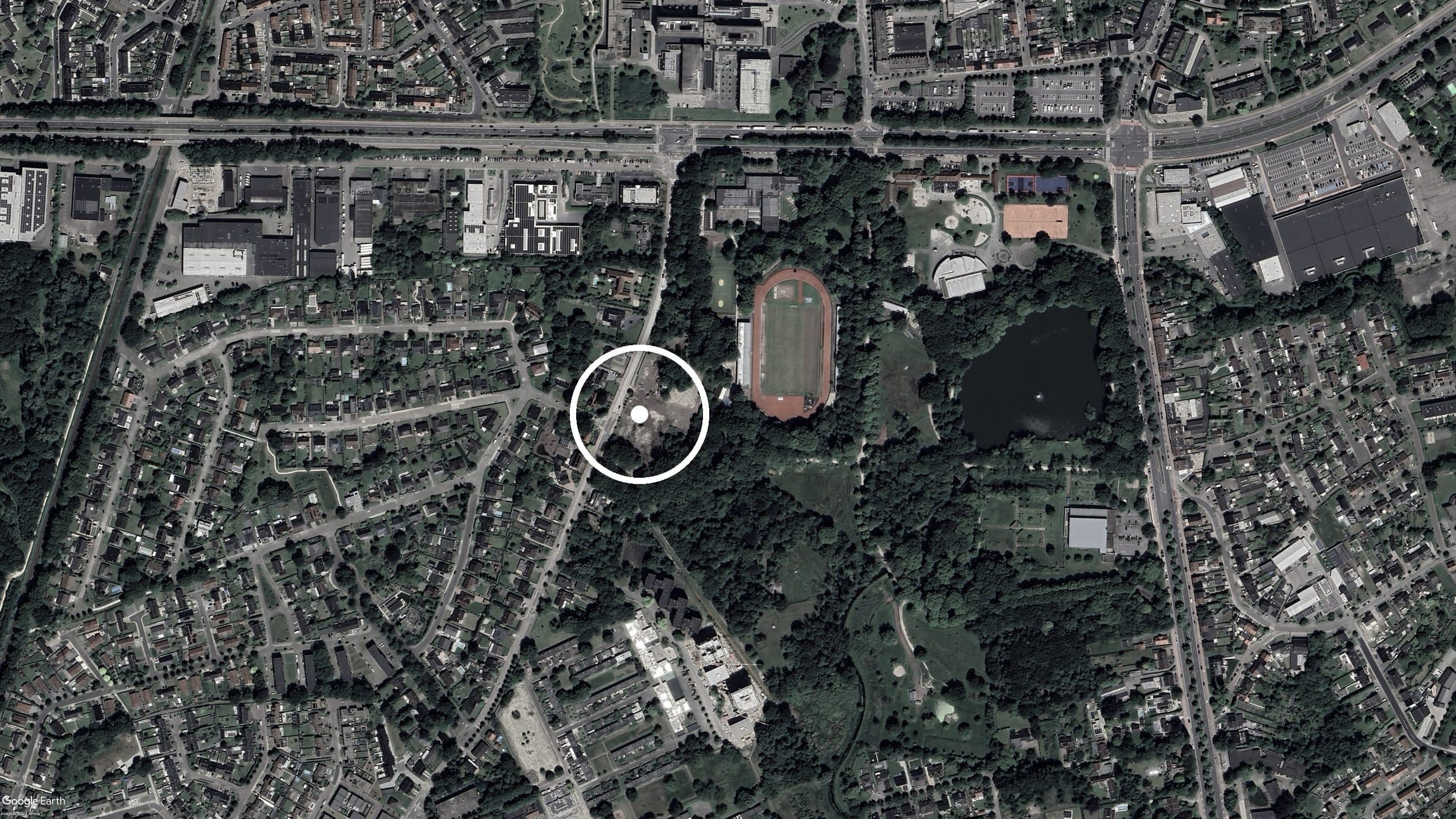 Luchtfoto van de projectlocatie in Turnhout